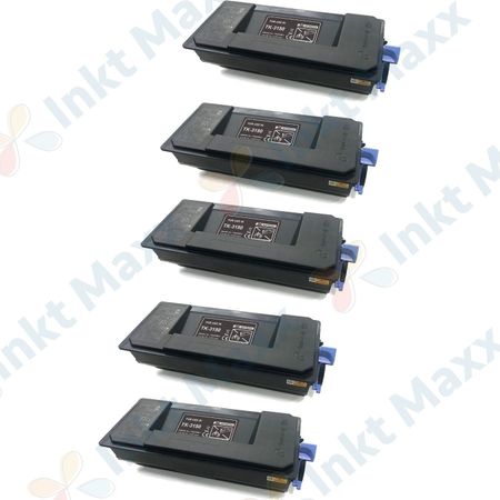 5 stuks Kyocera TK-3150 toner zwart (Inkt Maxx Huismerk)